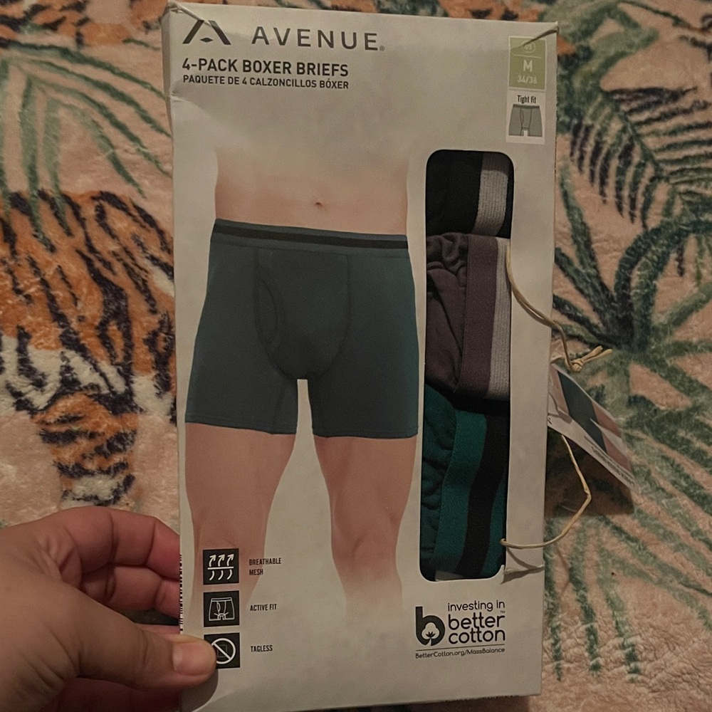 Avenue Men's Boxer Briefs 4-Pack -